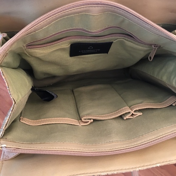 Paisley organizer pockets square purse tan pattern - Picture 3 of 13